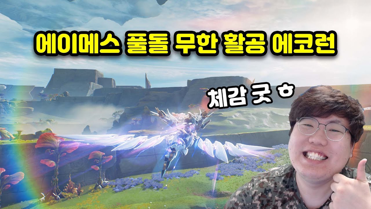 에이메스 풀돌만 가능한 무한 활공 에코런 개꿀팁ㅋㅋㅋㅋ
