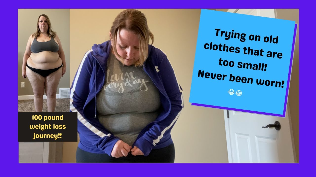 I BOUGHT CLOTHES THAT ARE TOO SMALL,  trying on old clothes that don't fit | 2021 weight loss vlog