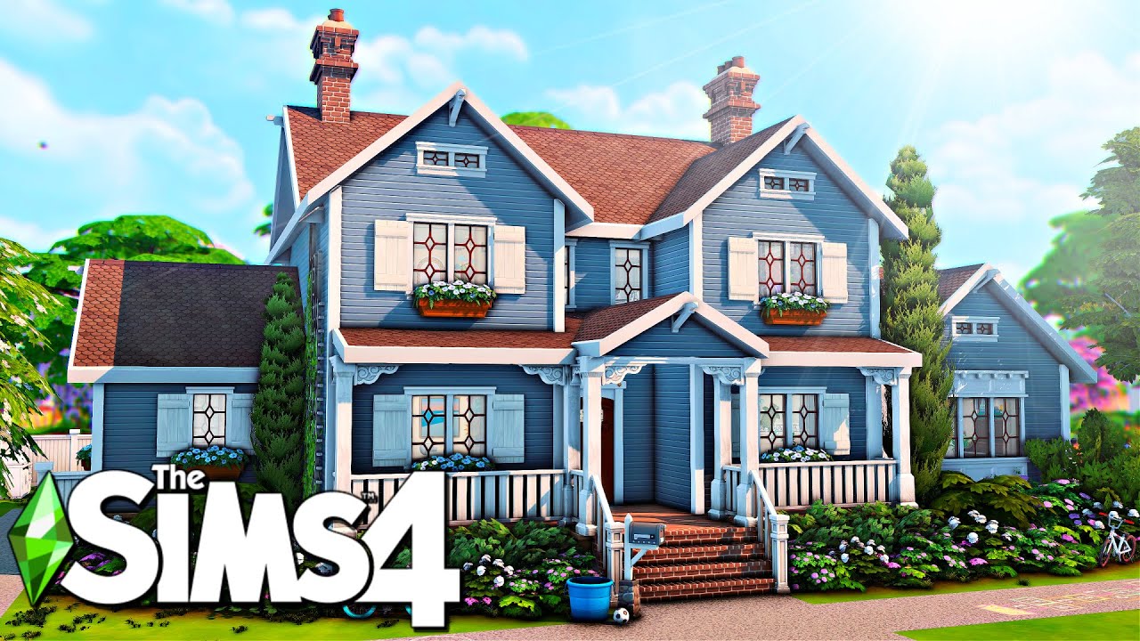A House For Parents Raising 3 Teen Daughters and an Infant || The Sims 4 Speed Build