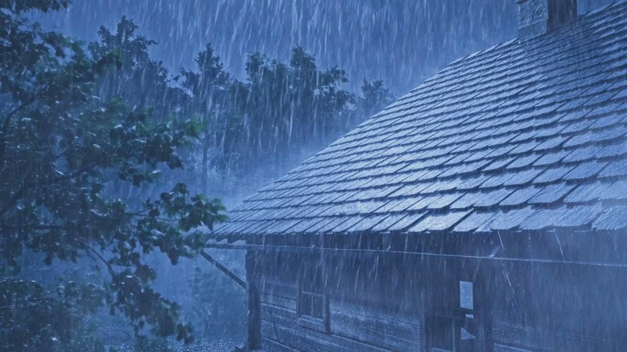 ⛈️Perfect Rain Sounds For Sleeping - Very Heavy Rain for SLEEP -⛈️Calm Rain on Cozy Night for Sleep😴