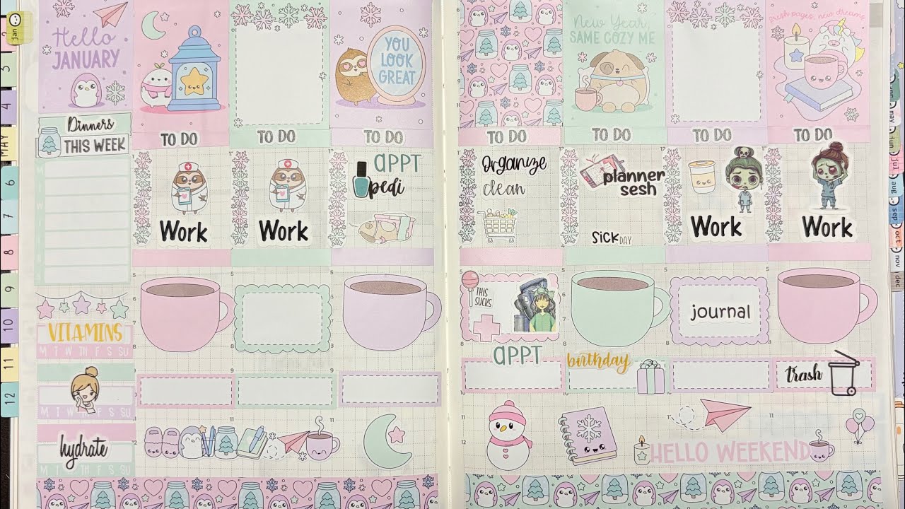 Plan with Me Jan 5-11 Sterling Ink A5 Ft. Sweet Kawaii Design and Haul!!