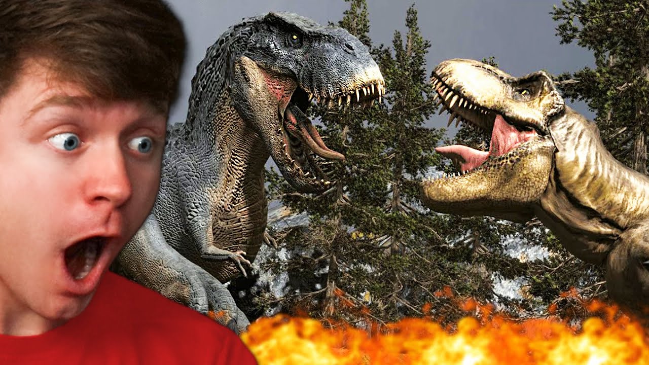 Reacting to the ULTIMATE DINOSAUR BATTLE!