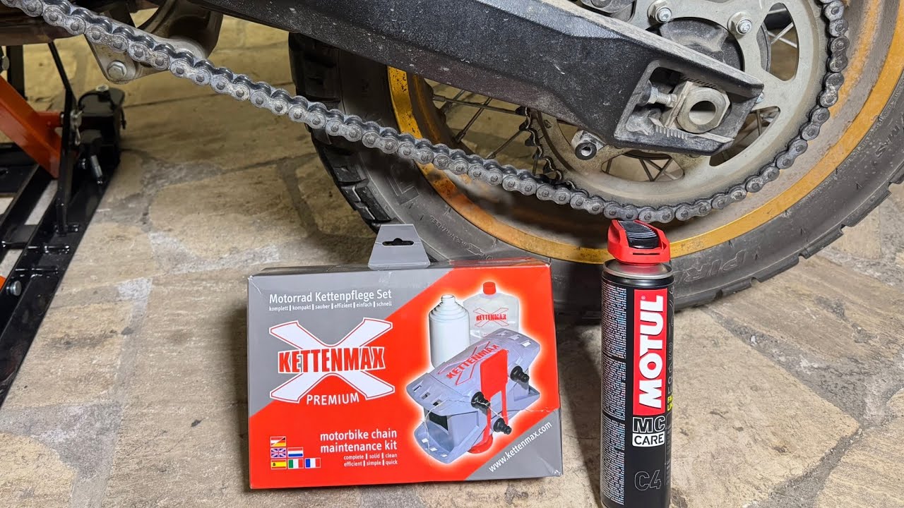 Come pulire la catena moto con KETTENMAX Premium Funziona? Unboxing e test su Suzuki V-Strom 800 DE