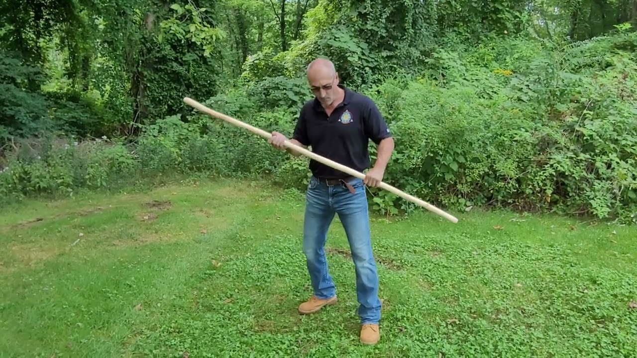 STAFF FIGHTING: How to Slash and Thrust | Walking Stick Self Defense
