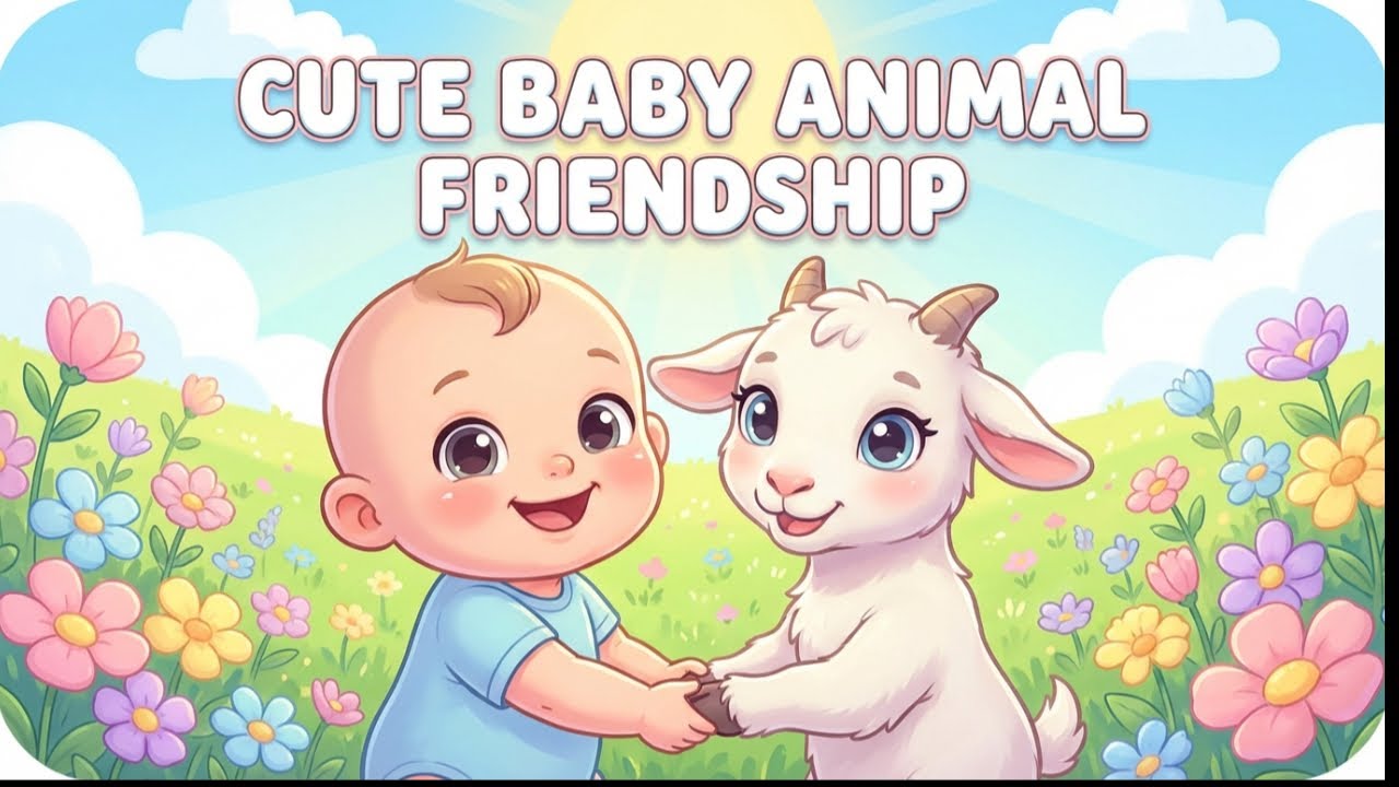 Little Baby & Baby Goat 🐐👶 | Cute Kids Cartoon Story | Fun Farm Adventure
