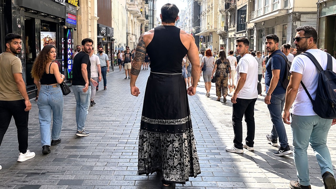 TITAN! Muscular Hanfu Giant Captivates Everyone! Street Reactions ❤️