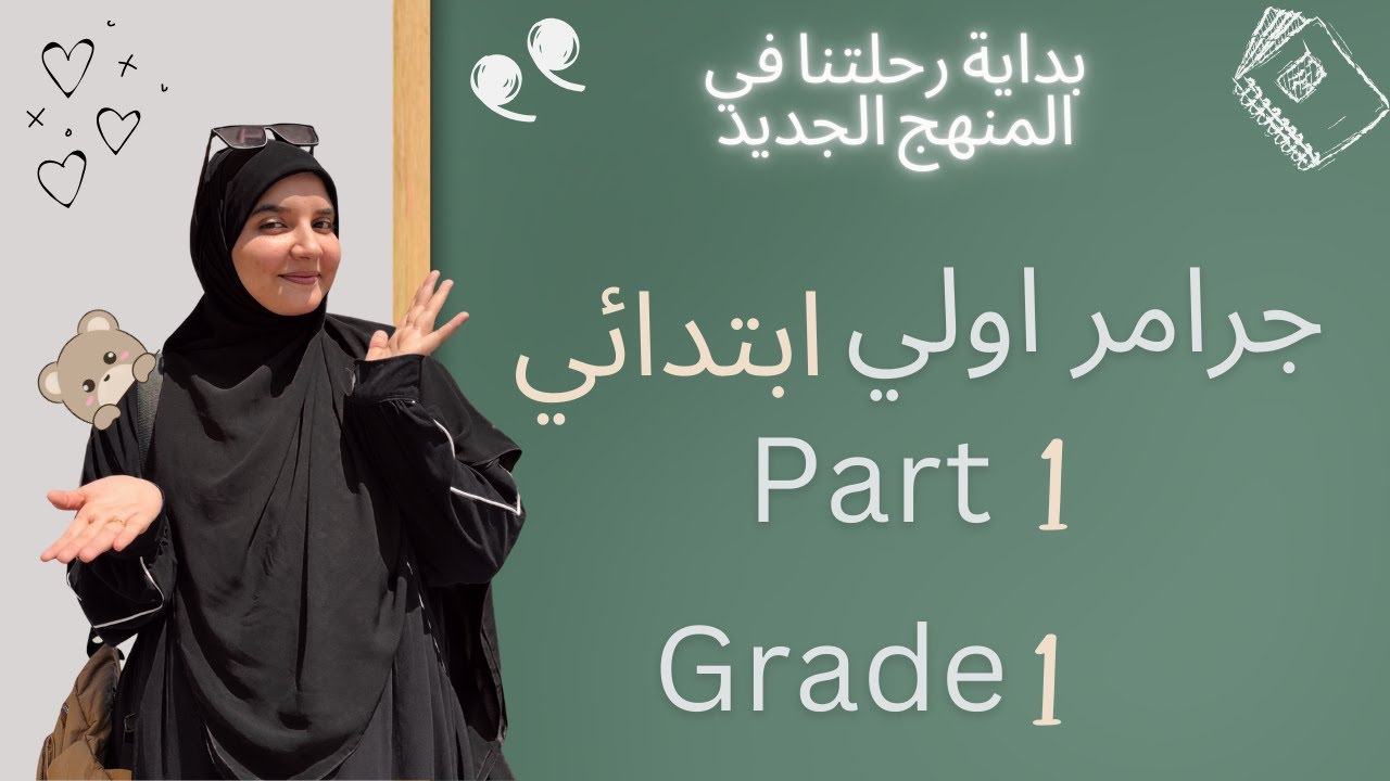 يلا بينا نشوف جرامر أولى ابتدائي المنهج الجديد الجزء الأول 🌺😍بكل بساطة🥳