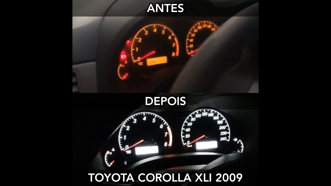 ILUMINAÇÃO PAINEL TOYOTA COROLLA XLI 2009 #TOYOTA #COROLLA #TOYOTACOROLLAXLI #COROLLA2009