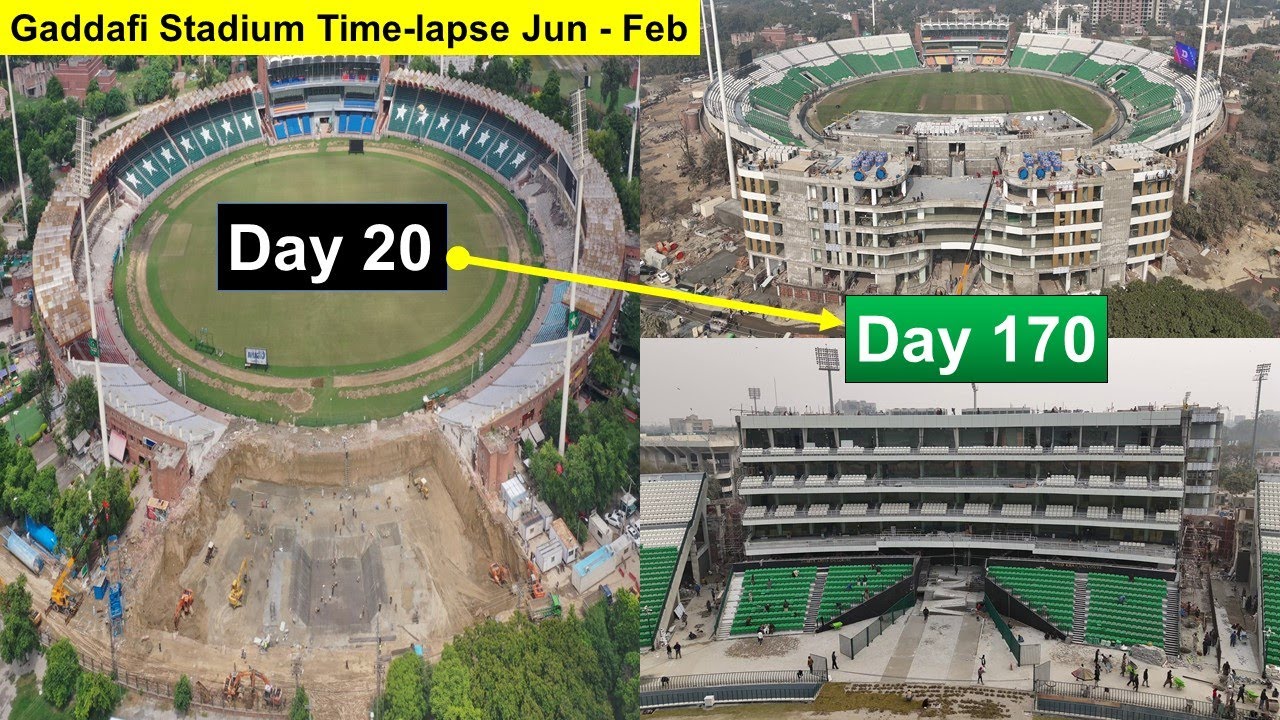 Gaddafi Stadium Renovation Time-lapse (Part 2)