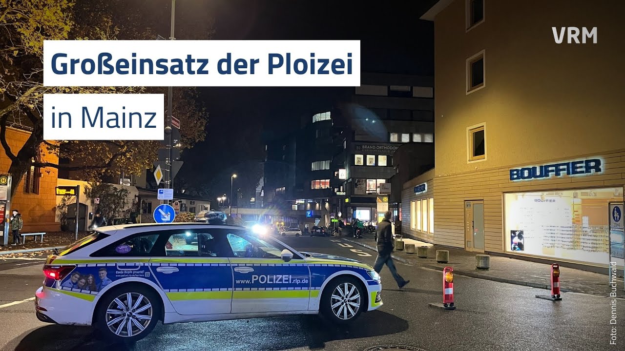 Großeinsatz der Polizei in Mainz