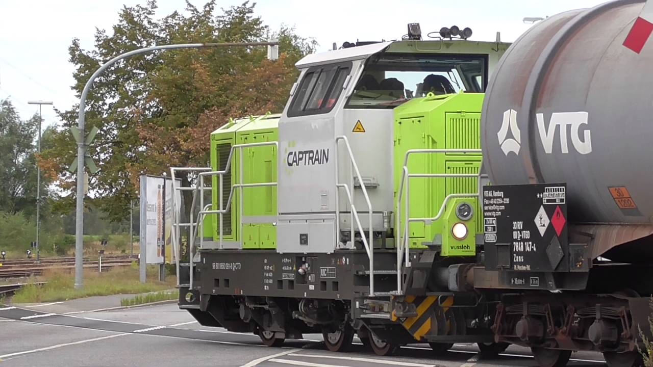Captrain G6 mit Kesselwagen im Harburger Hafen
