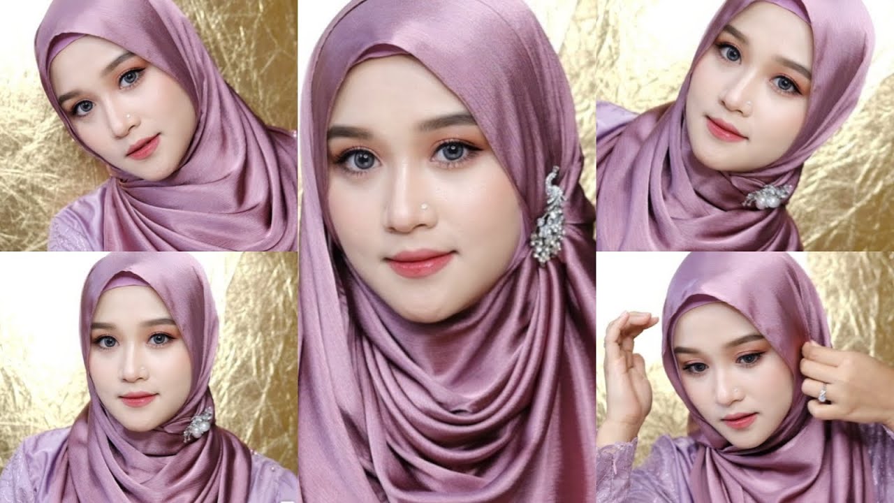 #5 Style Tutorial Hijab Pashmina Luxury Silk 200x75 cm Menutup Dada Mudah Dan Ga Ribet