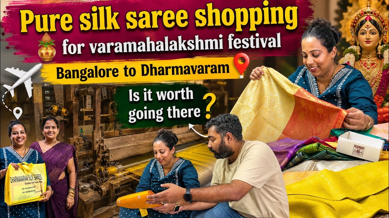 🌸 Varamahalakshmi ಹಬ್ಬದ ತಯಾರಿ ಶುರು ❤️ | Saree Shopping Full Information 🛍️ | Kannada Vlog 