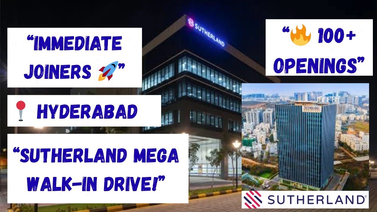 🔥Sutherland Mega Walk-in Drive 2025 | International Non-Voice Process | Hyderabad Job Alert | Apply!