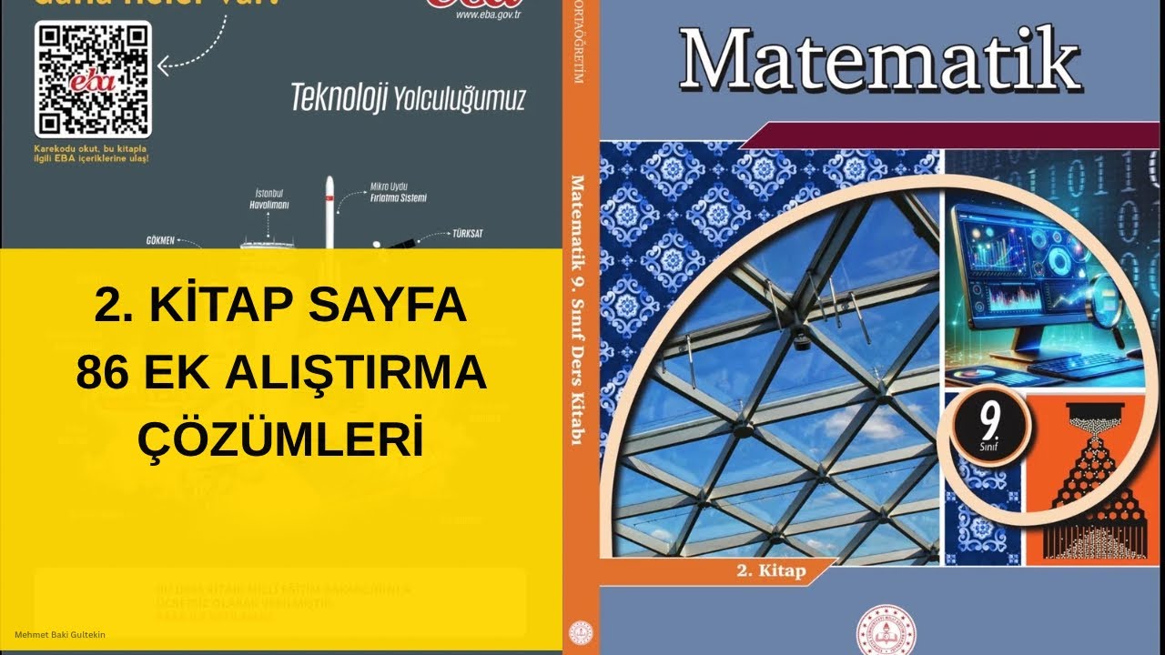 💯 9. Sınıf MEB 2. Matematik Kitabı sayfa 86 Ek Alıştırma Çözümleri (2025-2026) 