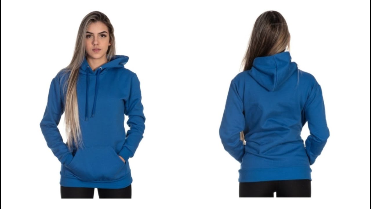 Moletom Liso Feminino Blusa De Frio Canguru Lan&ccedil;amento