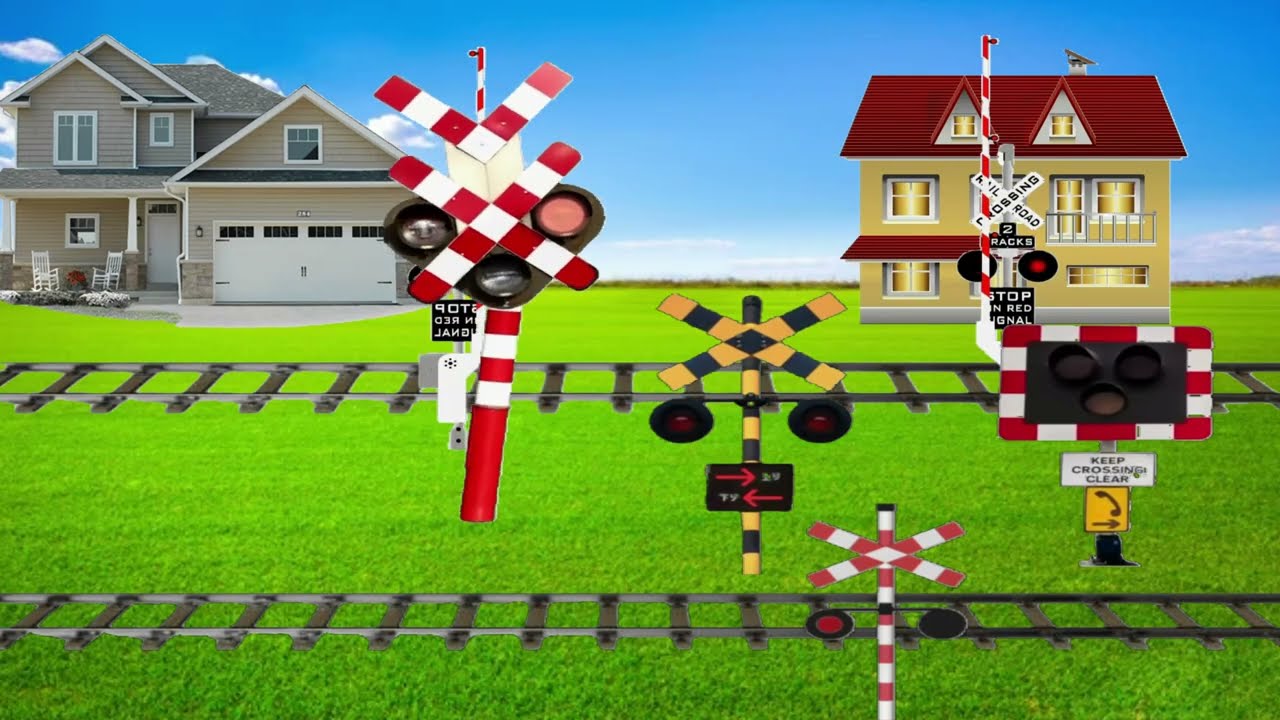Fumikiri train | Railroad Crossings | Train signal cartoon, 踏切カンカン ,踏切 | Fumikiri Railroad crossing