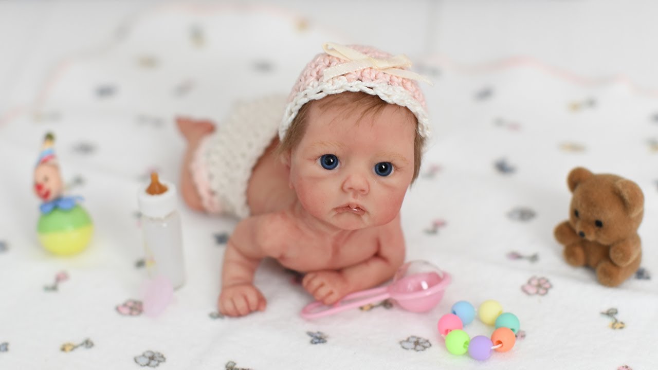 Крошечный 5-дюймовый миниатюрный силиконовый реборн малыш Lil' Pearl