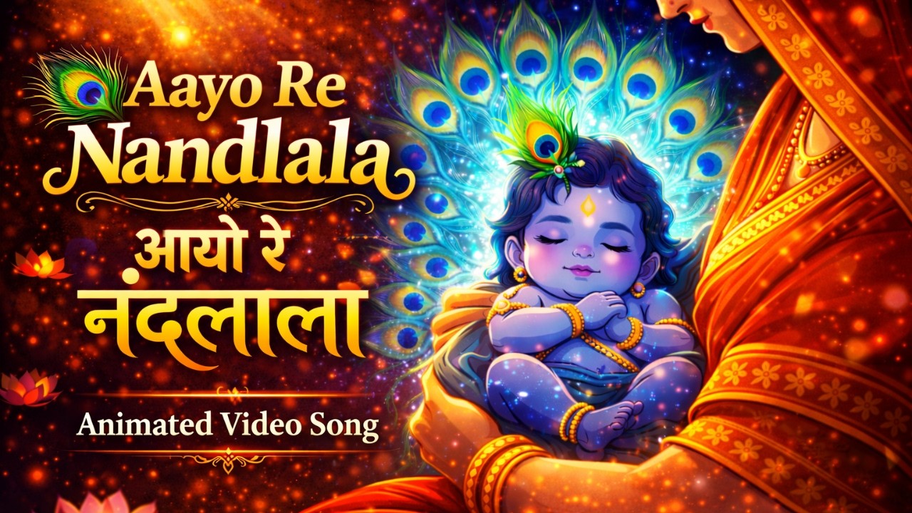 Aayo Re Nandlala | आयो रे नंदलाला | Bal Krishna Animated Bhajan | Krishna Video Song