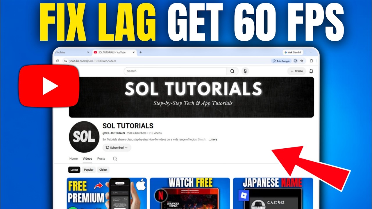 How to Fix YouTube Lagging & Stuttering in Google Chrome (Smooth 60 FPS)