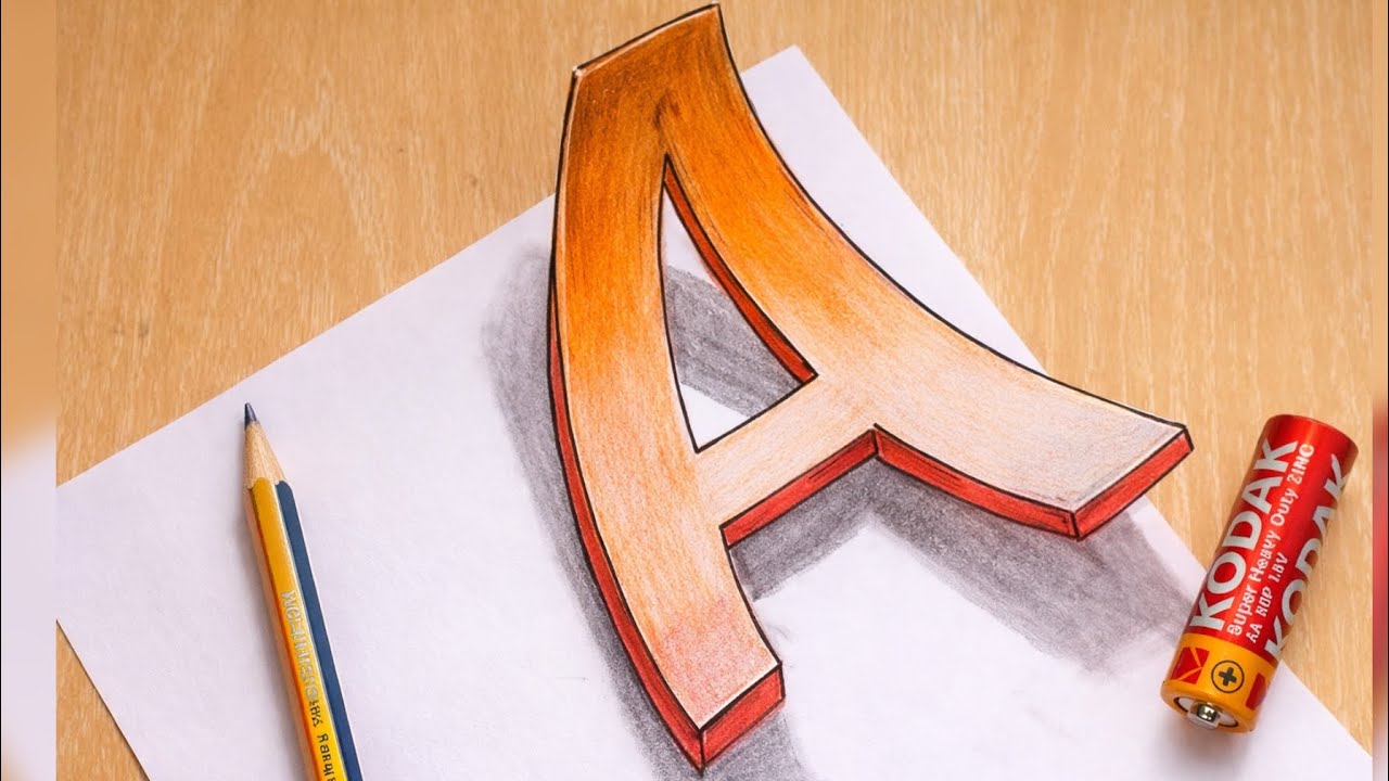 3D drawing with pencil very easy step by step/Easy 3D drawing tutorial for beginners//Realistic