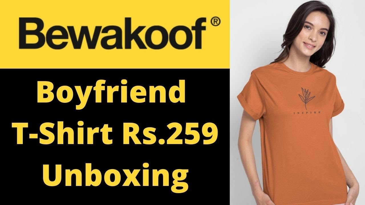 Bewakoof Boyfriend T-Shirt under 300/-| Bewakoof T-Shirt Unboxing and Review|Unboxing Zindagi