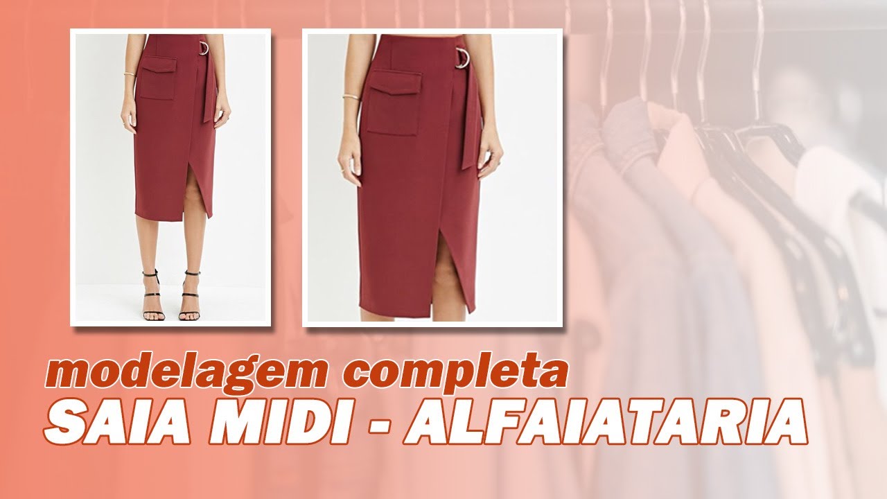 MODELAGEM SAIA MIDI DE ALFAIATARIA