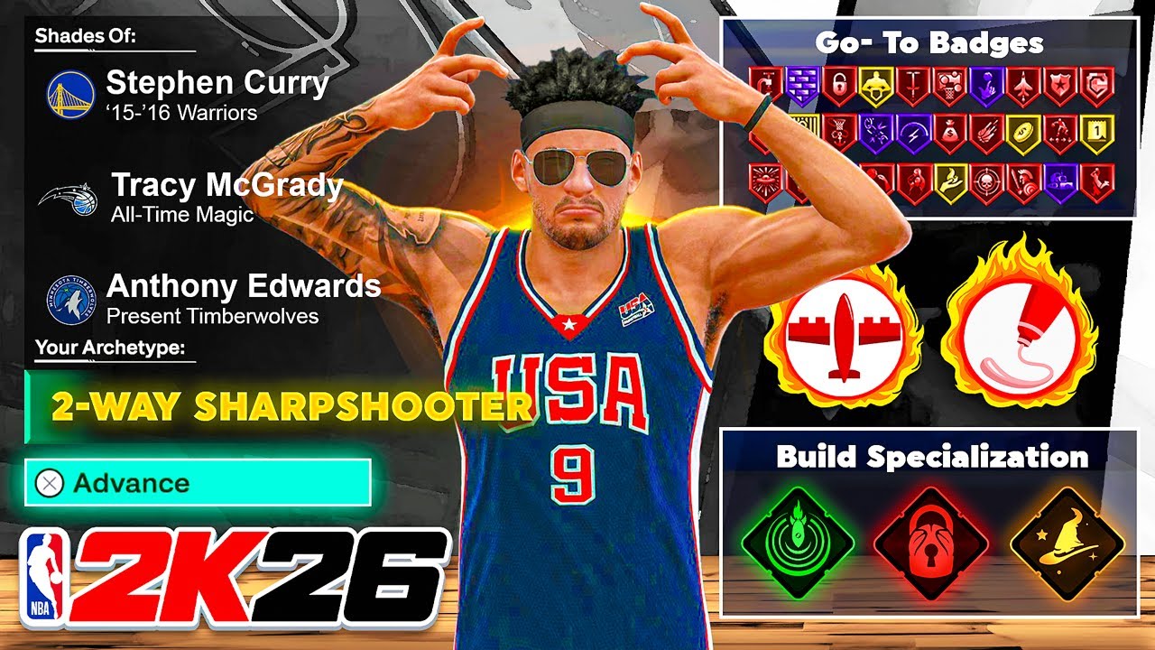NEW 2-WAY SHARPSHOOTER IS THE BEST BUILD ON NBA 2K26! BEST BUILD & JUMPSHOT NBA 2K26