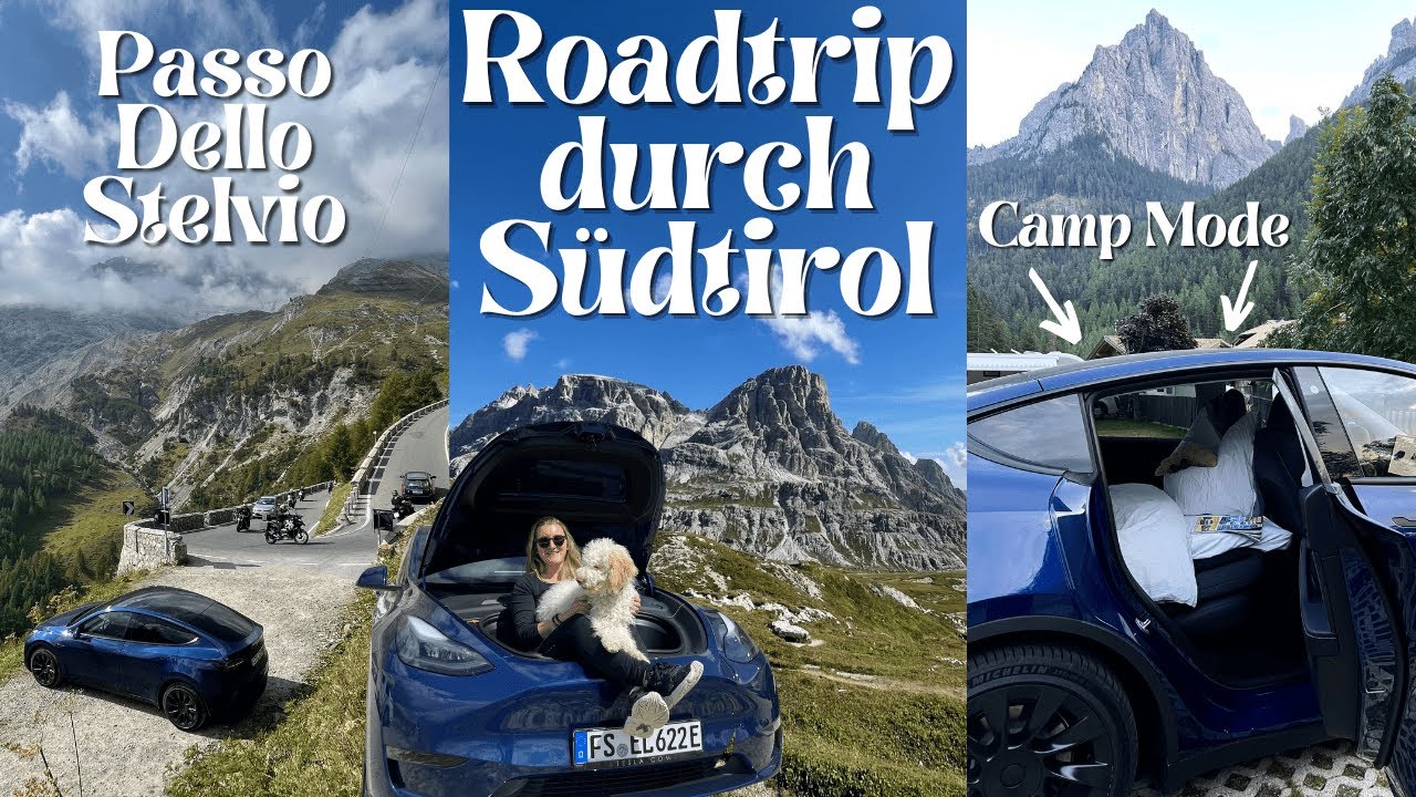 mit dem Tesla Model Y durch die Südtiroler Serpentinen