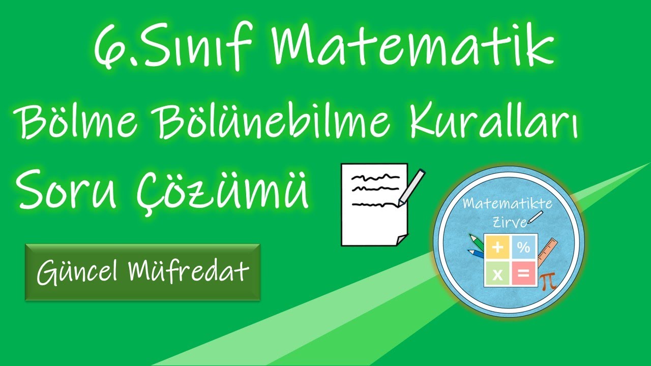 6.Sınıf Matematik | Bölme Bölünebilme Kuralları Soru Çözümü | Güncel Müfredat