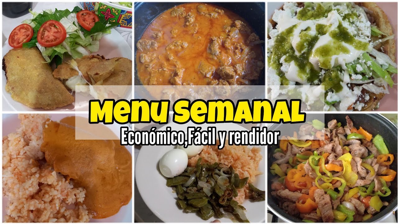 Menú Semanal 🤤 7 Menús deliciosos para toda tu semana👌✅️💰😉