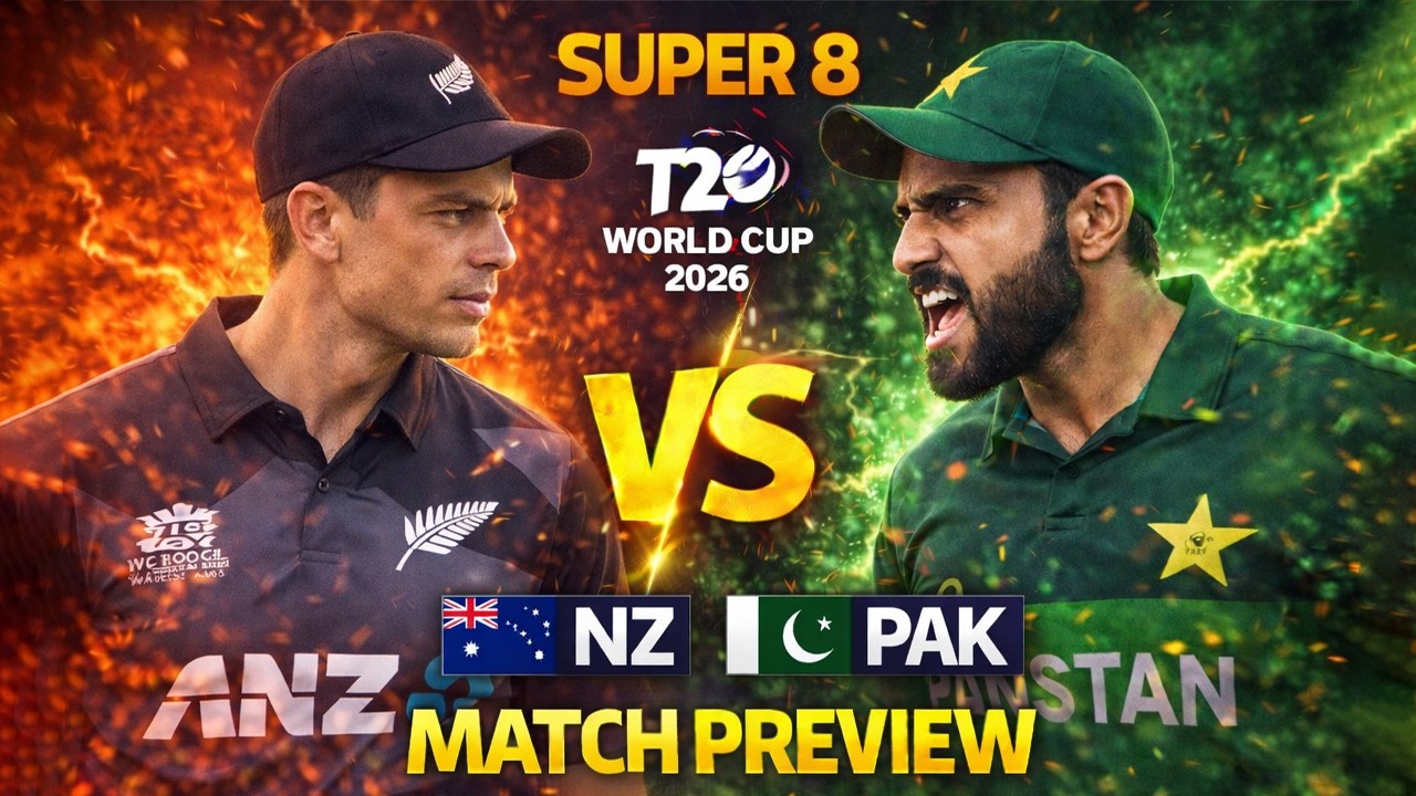 NZ vs PAK 🔥 SUPER 8 Match Preview | T20 World Cup 2026 | Playing XI, Key Battles & Pitch Report