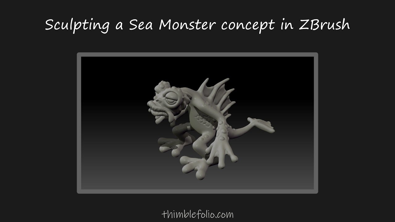 Sculpting a Sea Monster Concept in ZBrush