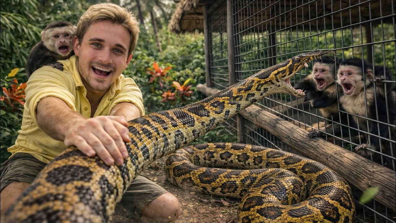 I CAUGHT a PREDATOR Trying to EAT My MONKEYS?!