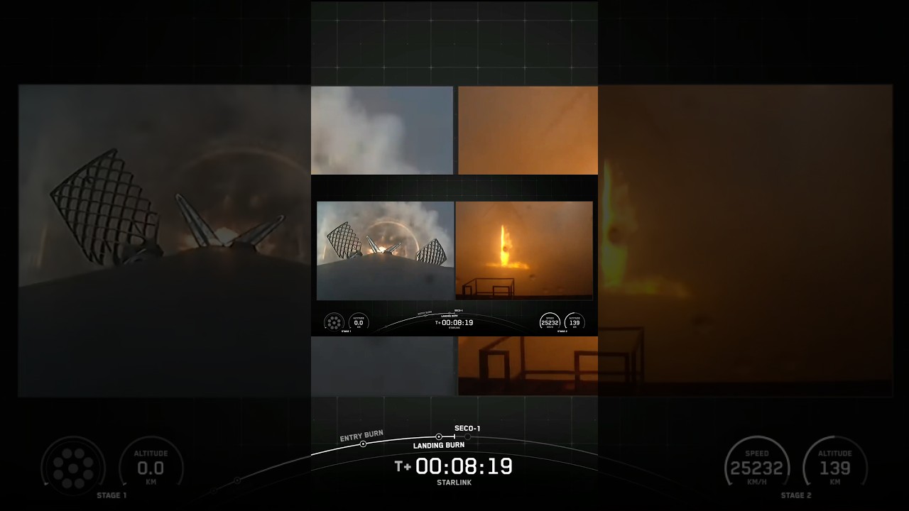 LANDING! SpaceX lands Falcon 9 booster B1082 for the 23rd time | Starlink Group 17-39