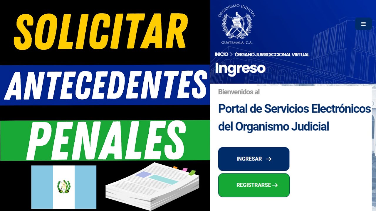 📄C&oacute;mo sacar ANTECEDENTES PENALES en Organismo Judial🧑&zwj;⚖️ en Linea | Solicitar Antecedentes Penales🇬🇹