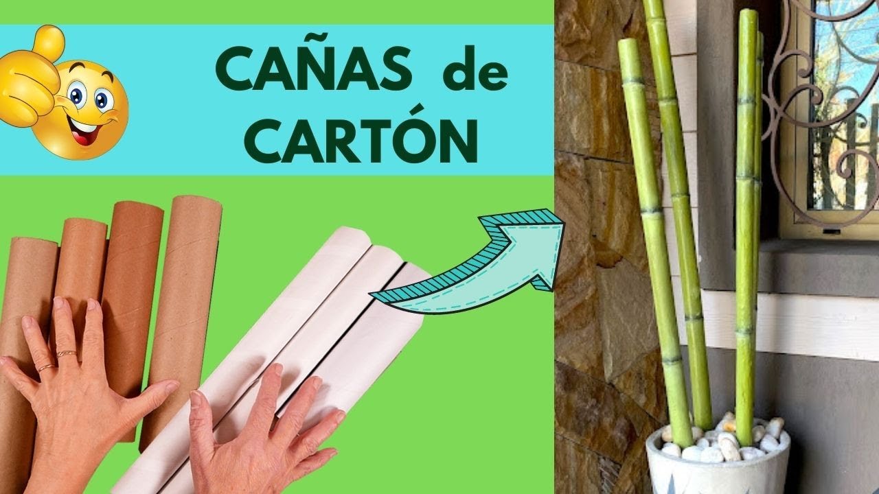 ♻️ Reciclando 'TUBOS DE CARTÓN' para CREAR 2 Modelos de🎋CAÑAS de BAMBÚ [IMPERDIBLE]