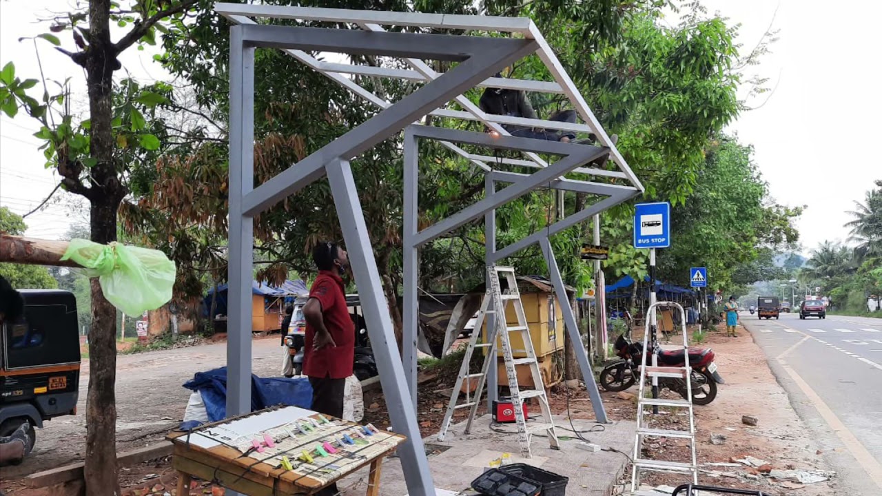 Construction of Solar Equipped Bus Shelter