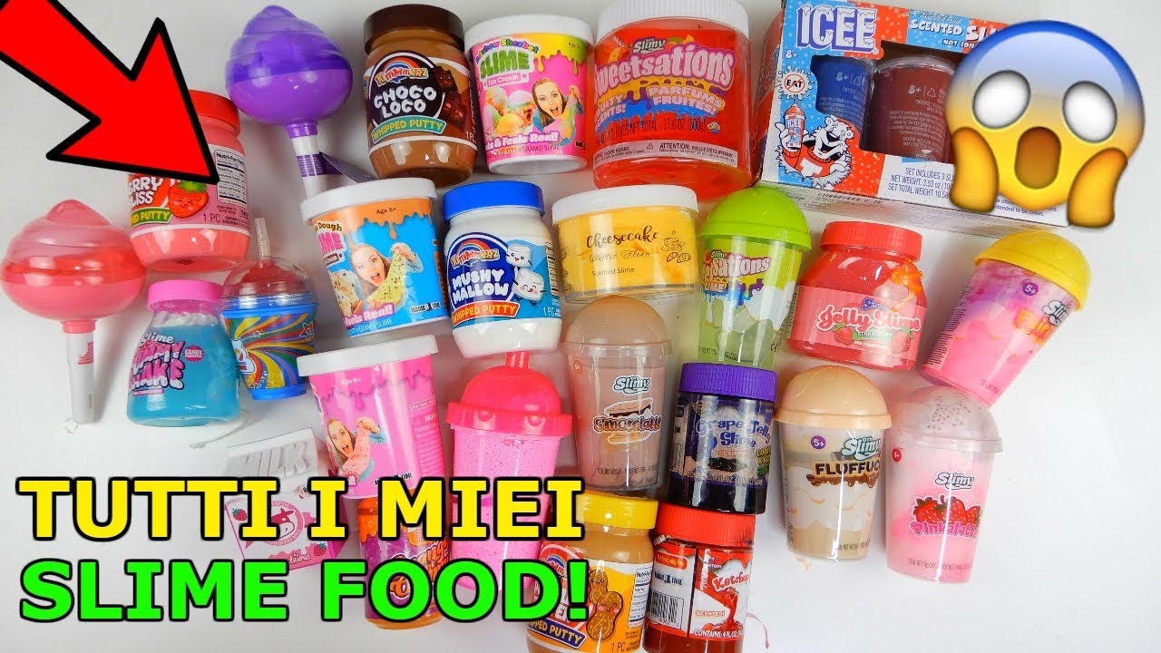 TUTTI I MIEI SLIME FOOD! anche VECCHI DI 1 ANNO! Come SONO DIVENTATI?