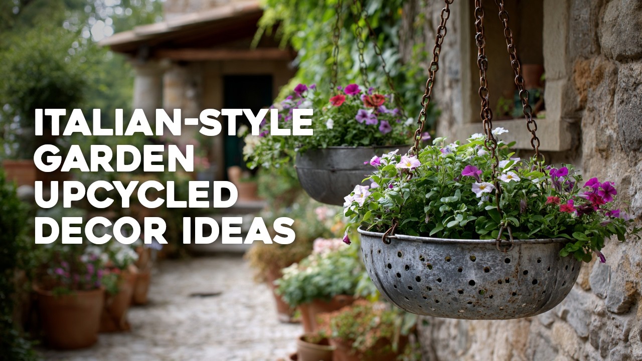 🌿 Craft a Rustic Italian-Style Garden Sanctuary Using Creative Upcycled Decor