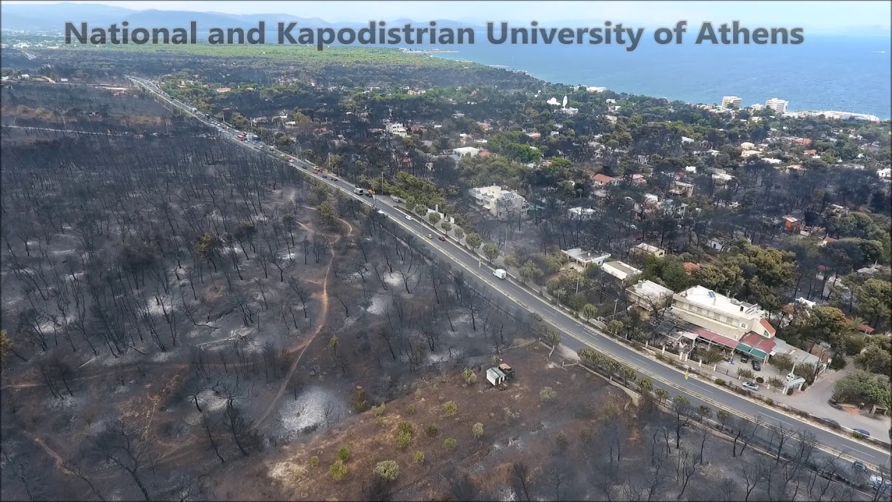 Neos Voutzas-Mati area, Attica, Greece. Aftermath of the 2018-07-23 wildfire with multiple victims
