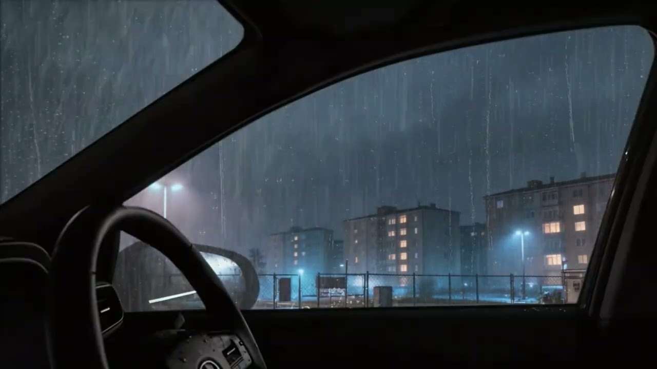 Sleep Instantly 🚗 Heavy Rain Sounds for Sleeping & Deep Relaxation | Rain Sounds in Car with Thunder