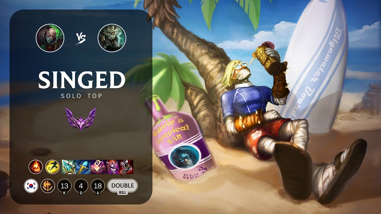 Singed Top vs Rengar - KR Master Patch 13.13