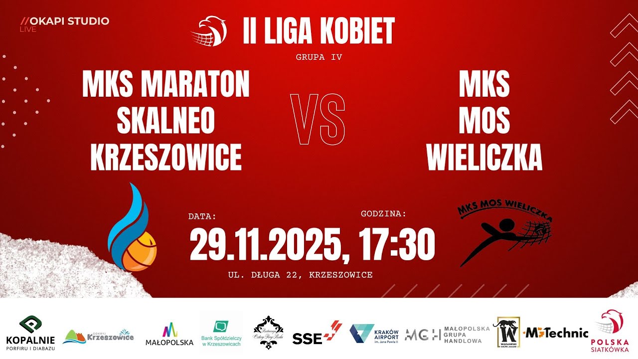 MKS Maraton Skalneo Krzeszowice 🆚 MKS MOS Wieliczka -2 Liga Siatkówki kobiet