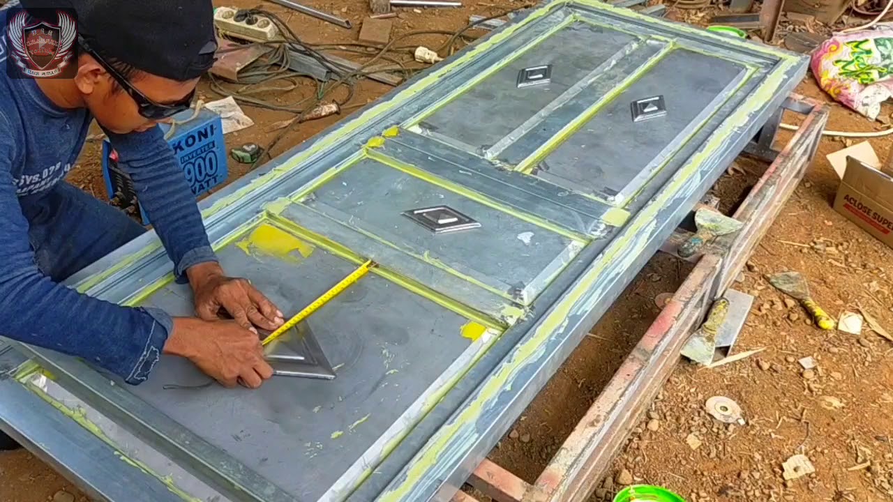 cara gampang membuat pintu besi , tahap finishing