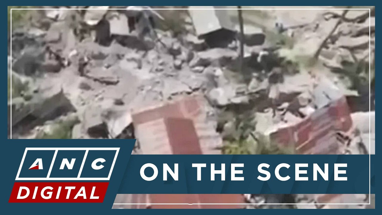 LOOK: Drone footage shows trail of destruction in quake-hit areas in Mindanao | ANC