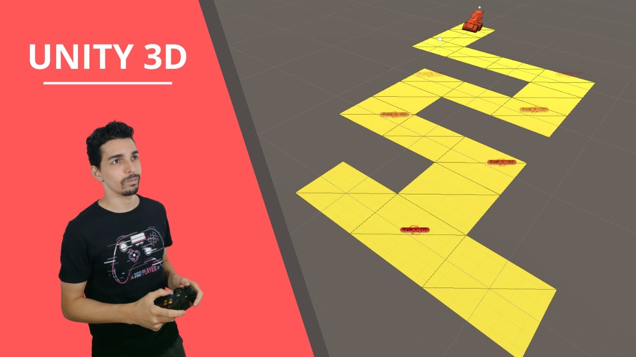 Unity 3D:  GameObject seguir caminho pré-definido #01 | PathStatic | C# | games | programação