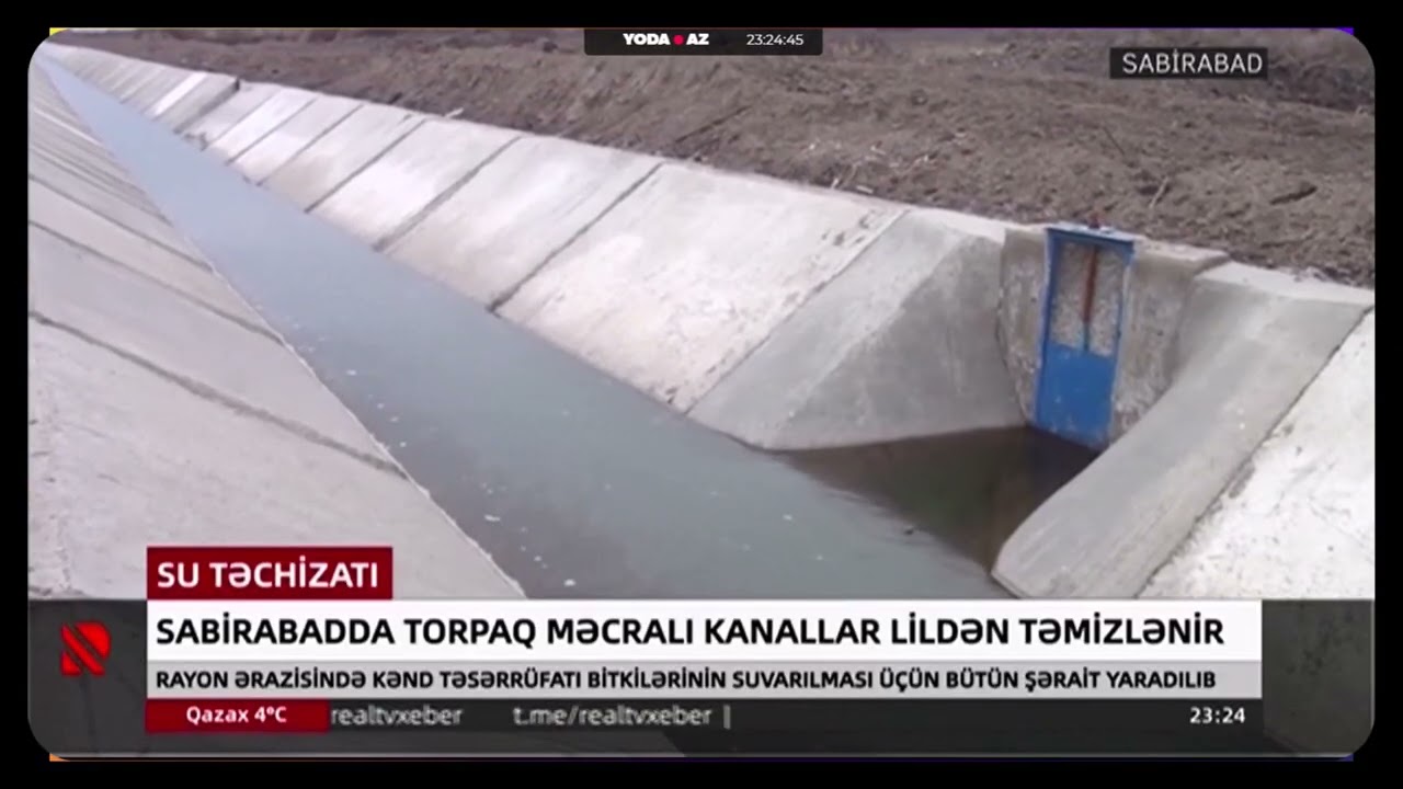 Sabirabadda torpaq məcralı kanallar lildən təmizlənir - Real TV 04.02.2026