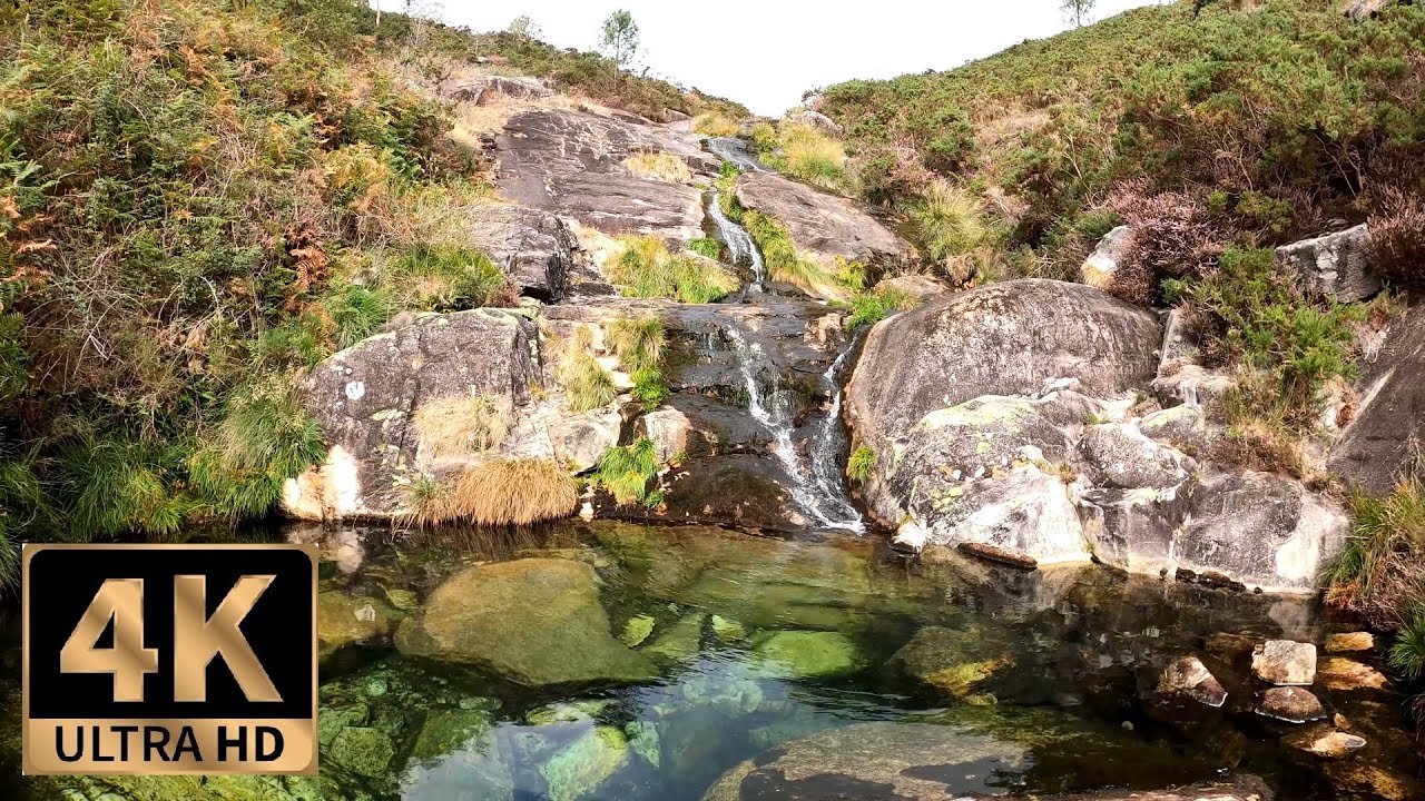 4k Hidden Natural Pools in the Mountain, Hiking alone. Pedras River, A Pobra do Caramiñal. Galicia