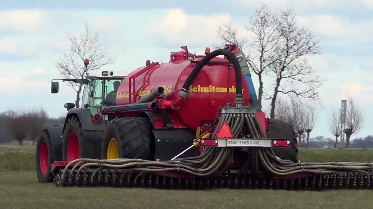 Bekedam Dalfsen zodebemesten met Fendt 916 en Schuitemaker Robusta